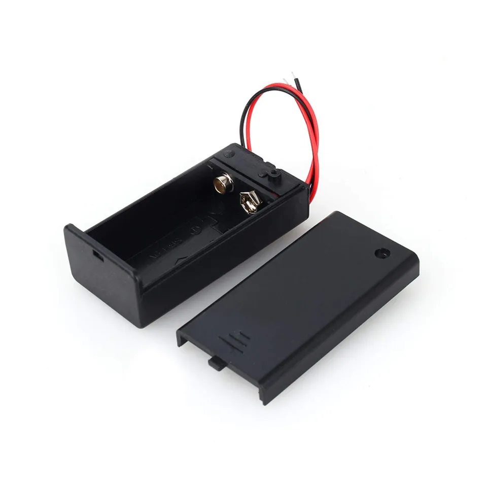 Omabeta Electrical Components & Wiring boîtier pour pile 9 V avec interrupteur, 2 pièces
