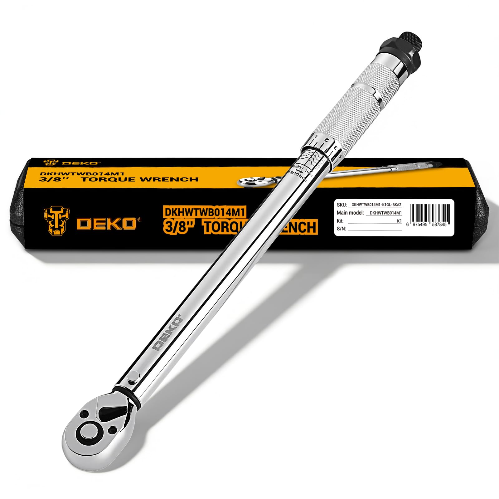 DEKOPRO SOCKET SET clé dynamométrique 3/8″ 5–50 lb-ft précision ±3 %