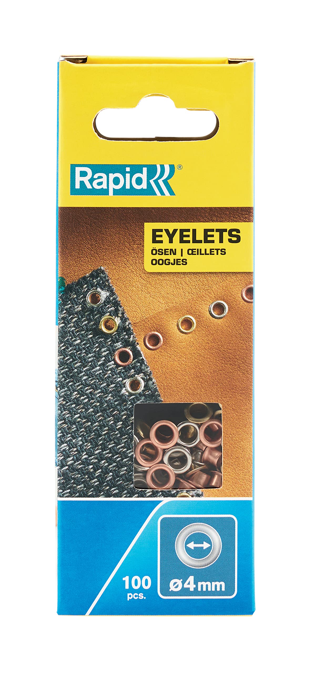 Rapid’os 16 Rivetage œillets 5000409 4 mm, 100 pièces, aluminium