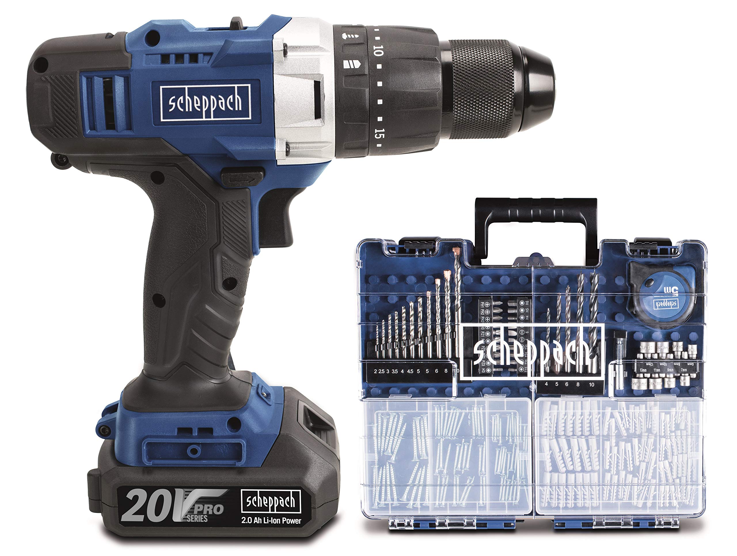 Scheppach 20V Pro Series DTB20-20ProS coffret perceuse à percussion