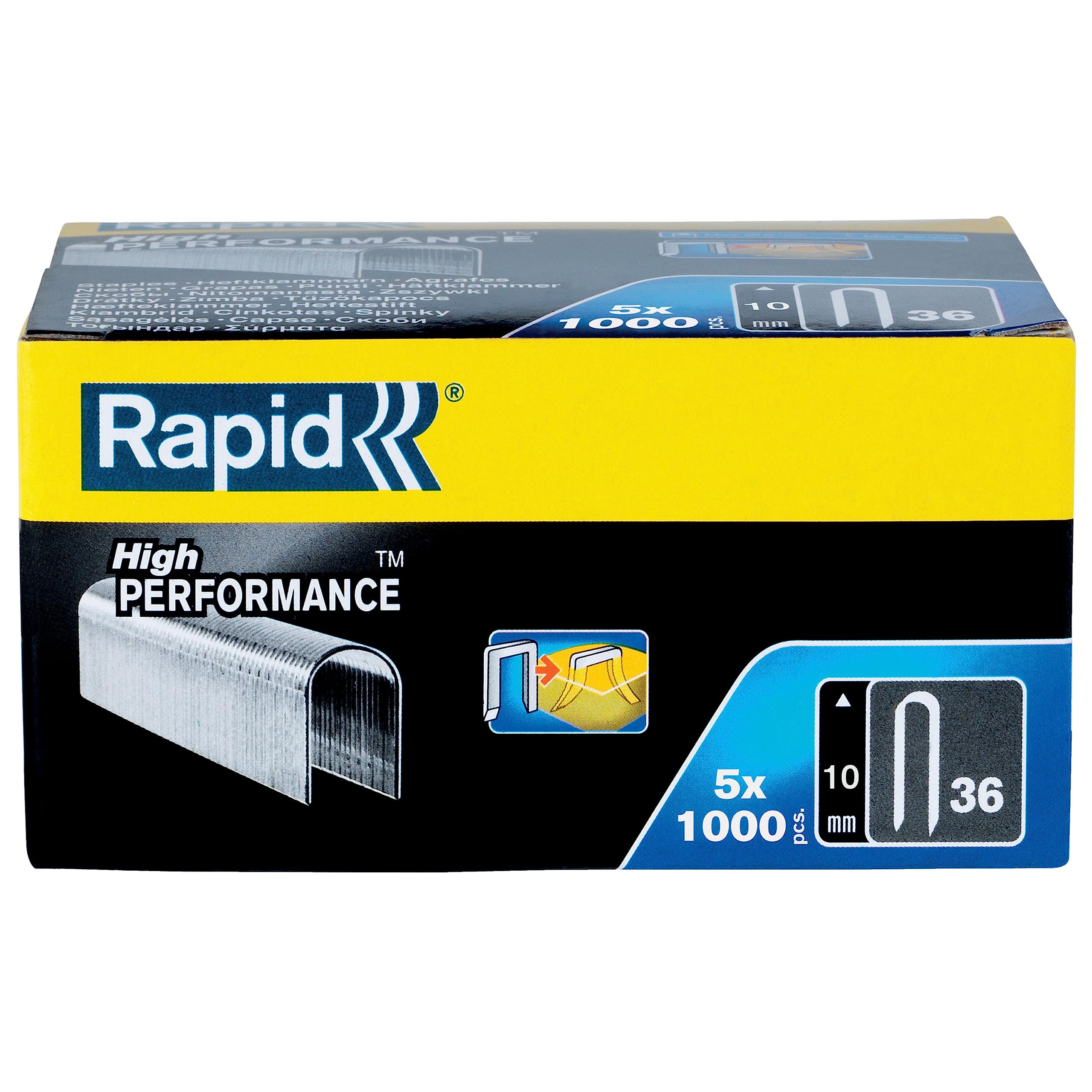 Rapid’os 16 Agrafage n°36 agrafes câble 10 mm boîte de 5000 galvanisées