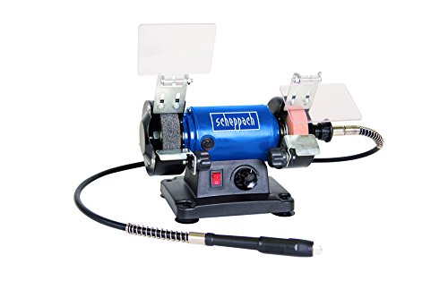 Scheppach BSM Series HG34 touret à meuler avec arbre flexible, 100 accessoires