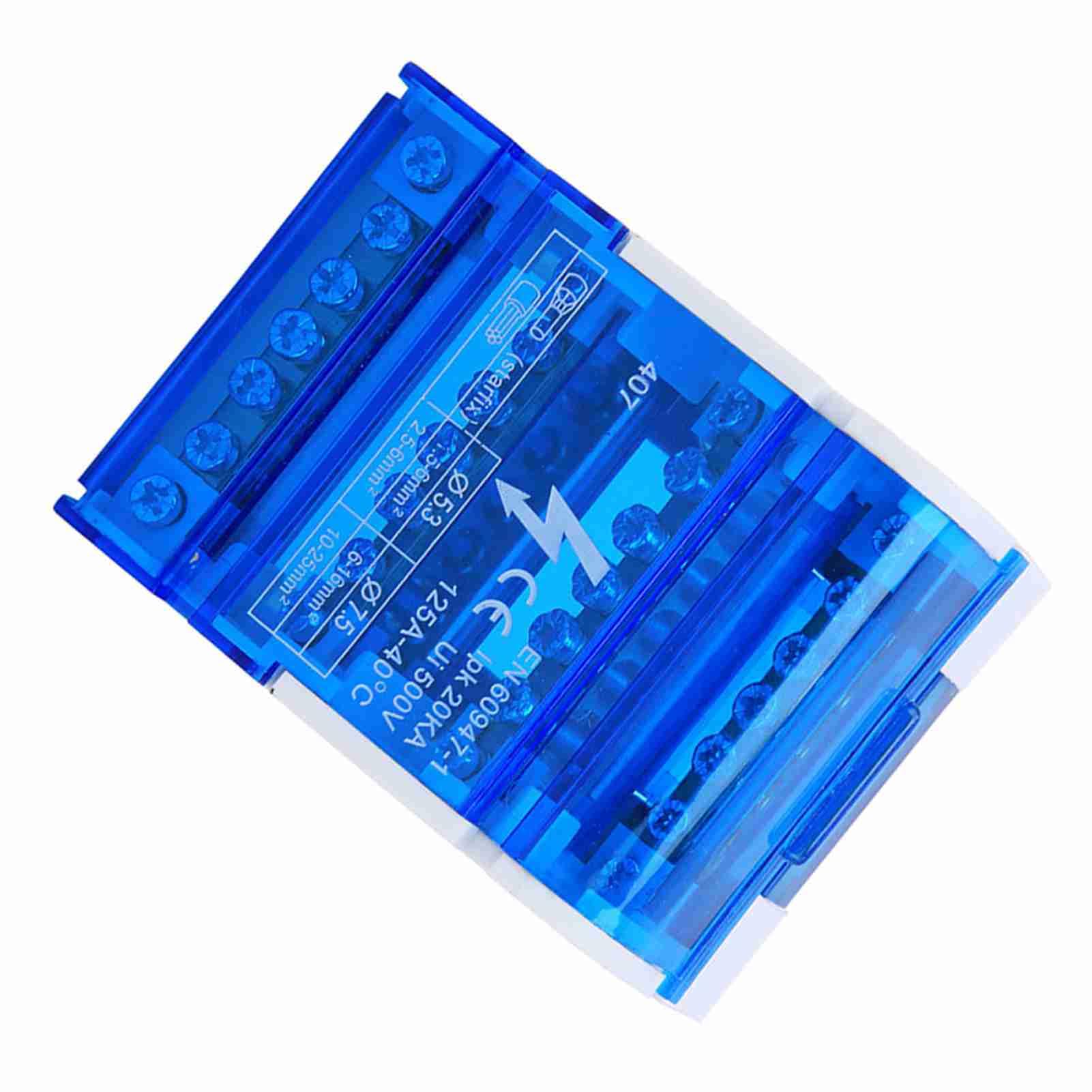 Omabeta Electrical Components & Wiring boîte de jonction 407 à 4 niveaux sur rail DIN 67 × 90 × 50 mm