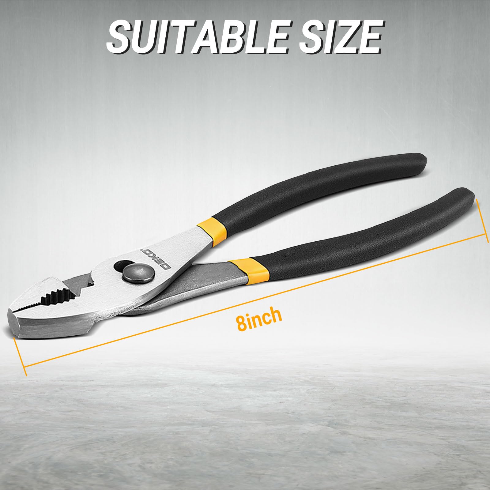 DEKOPRO TOOL KIT pince à joint coulissant 20,3 cm, poignée caoutchouc antirouille