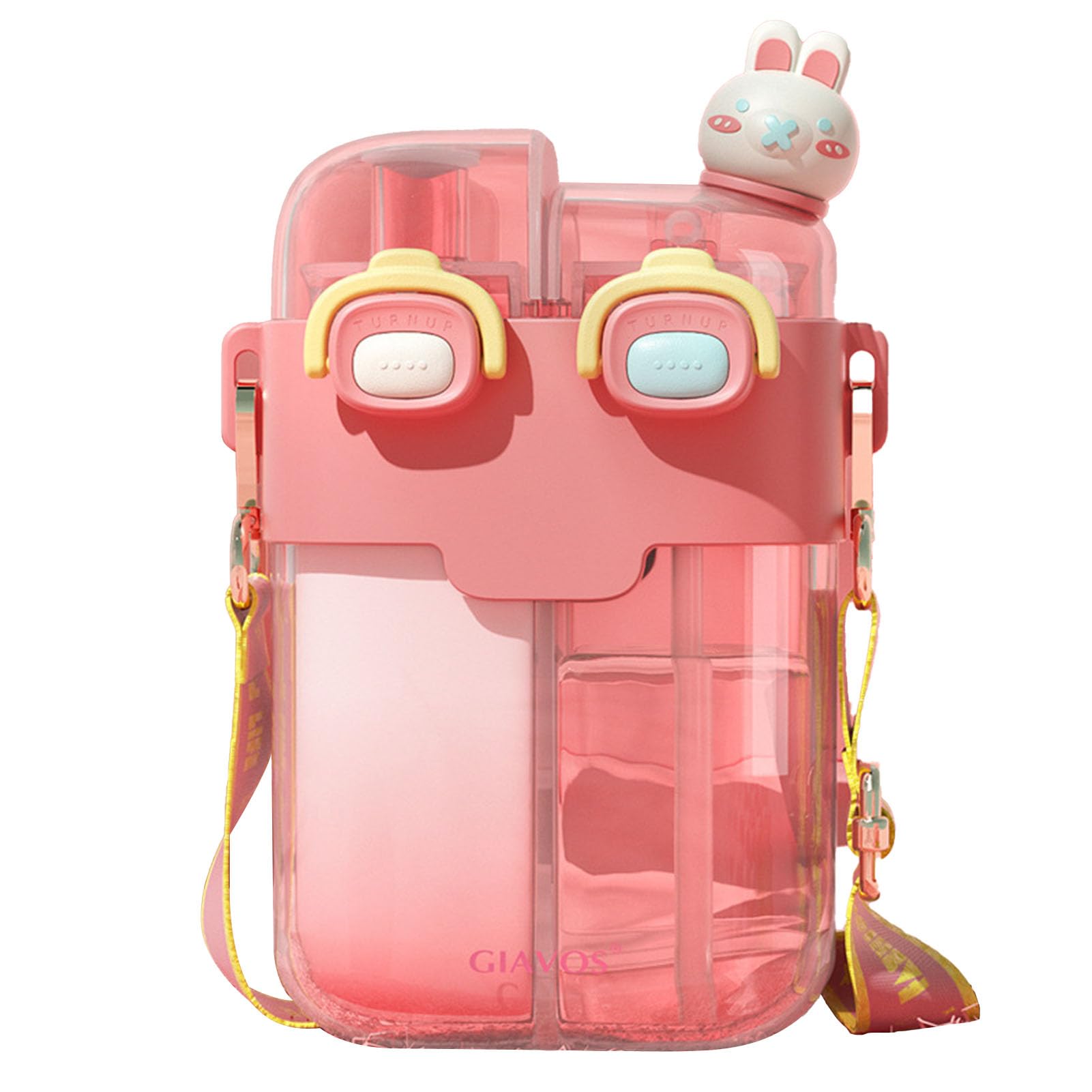Omabeta Toys & Games bouteille d’eau double compartiment avec paille, modèle 6