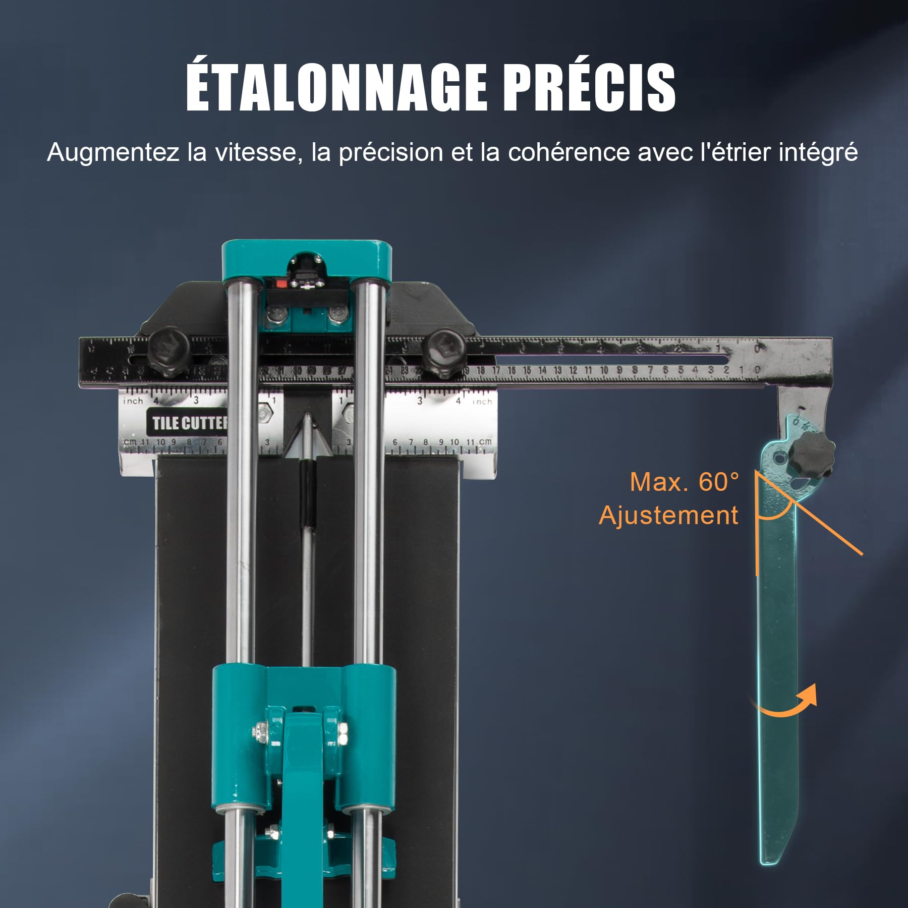 ZELCAN Tile Cutter coupe-carreaux manuel 120 cm avec guide laser