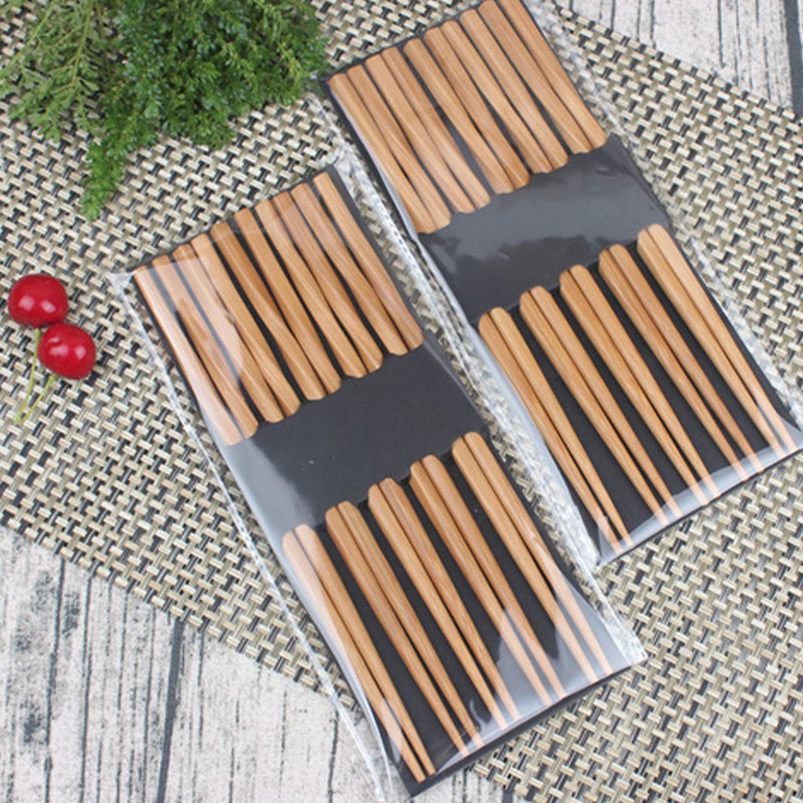 Omabeta Kitchen Utensils & Cooking Tools baguettes en bambou torsadées 5 paires naturelles