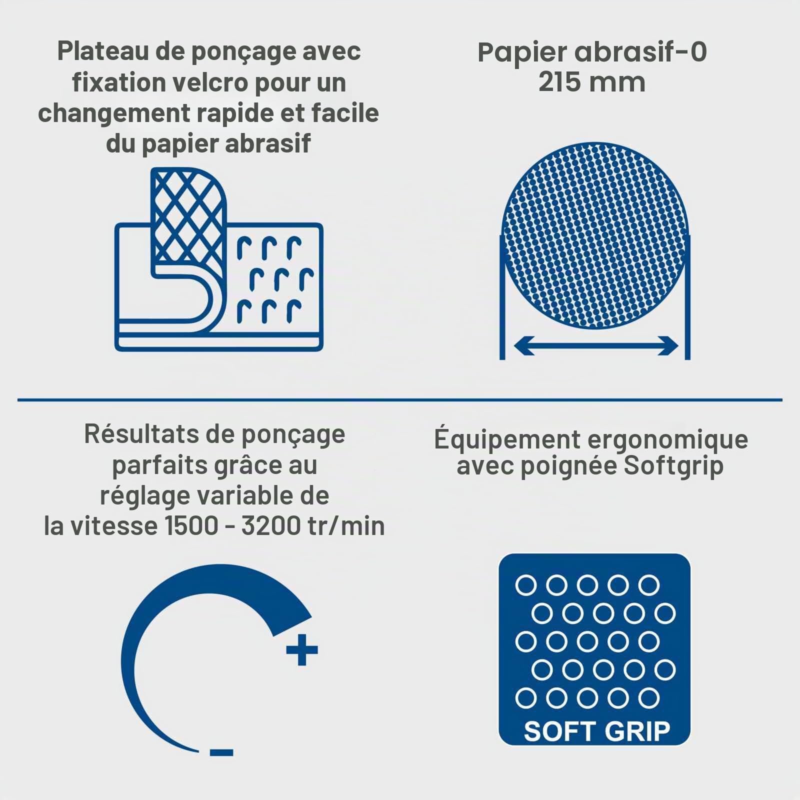 Scheppach BS Series DS200 Ponceuse murale et plafond 1200 W 215 mm