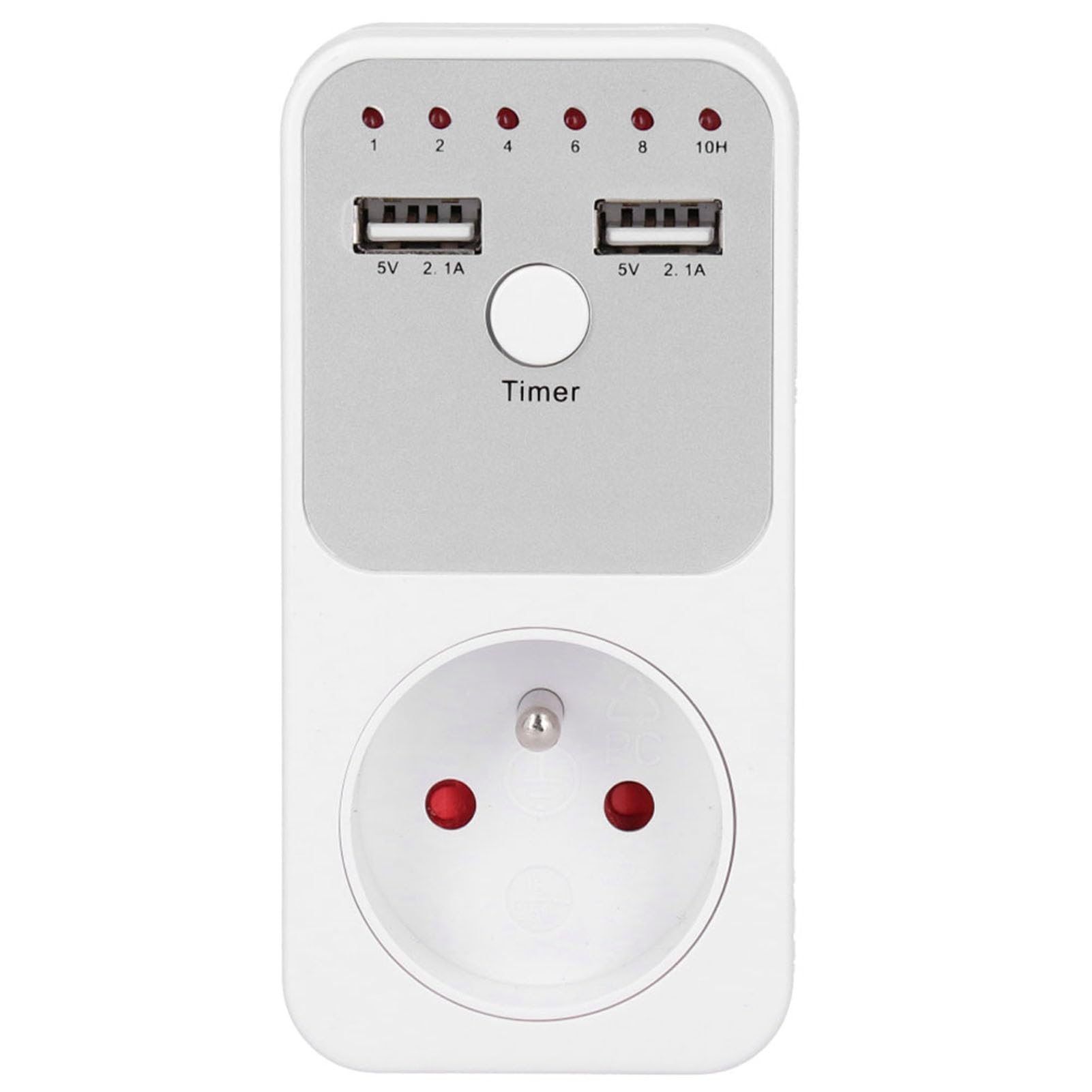Omabeta Electrical Components & Wiring Prise minuterie USB 13 A, arrêt 1 à 10 h