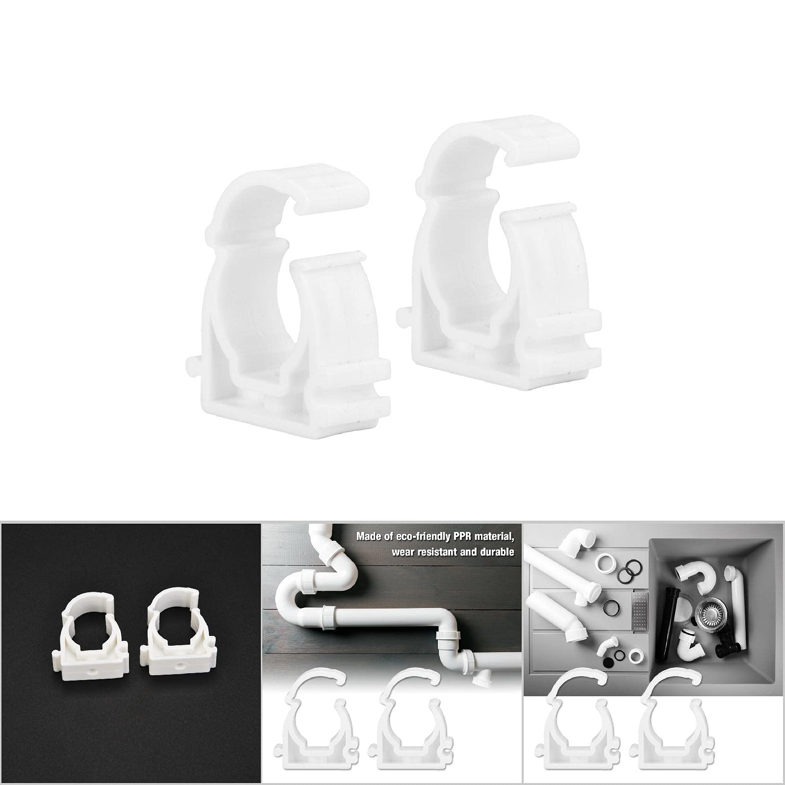 Omabeta Tools & Workshop Equipment Colliers de tuyau PPR 16 mm 20 pièces avec vis