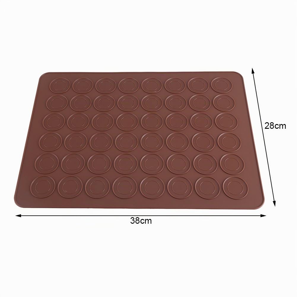 Omabeta Kitchen Utensils & Cooking Tools moule à macarons 48 cavités marron