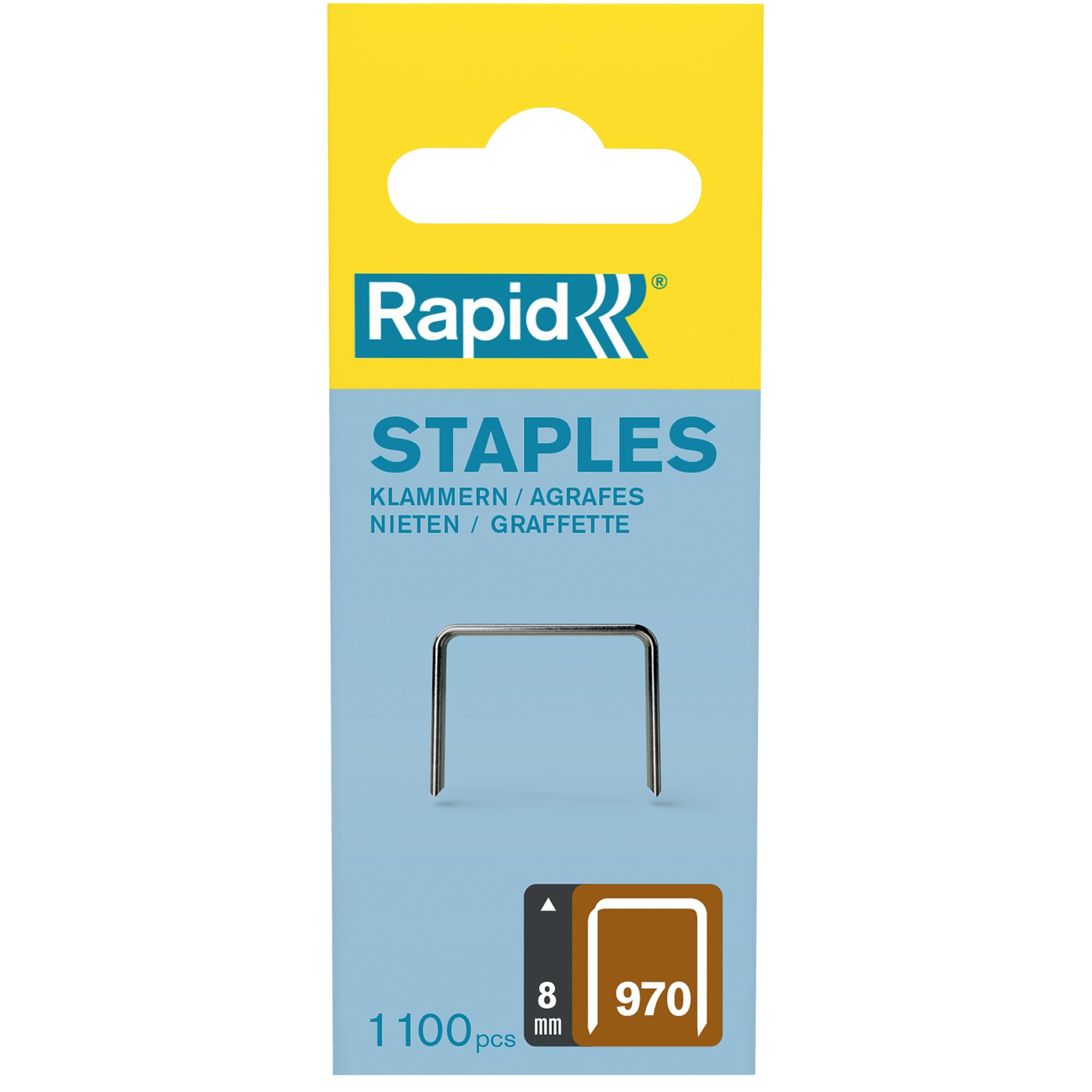 Rapid’os 16 Agrafage n°970 agrafes 8 mm, 1120 pièces galvanisées
