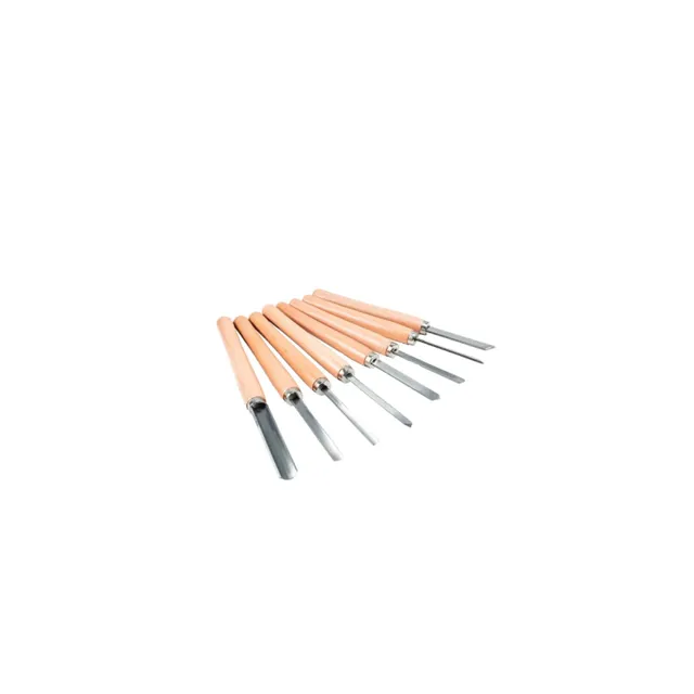 Scheppach DMV Series jeu d’outils de tournage 8 pièces pour tour à bois