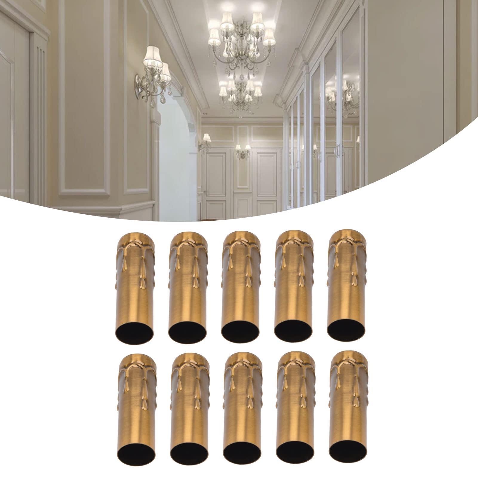 Omabeta Flashlights & Lighting douille E14 noire et or, fer