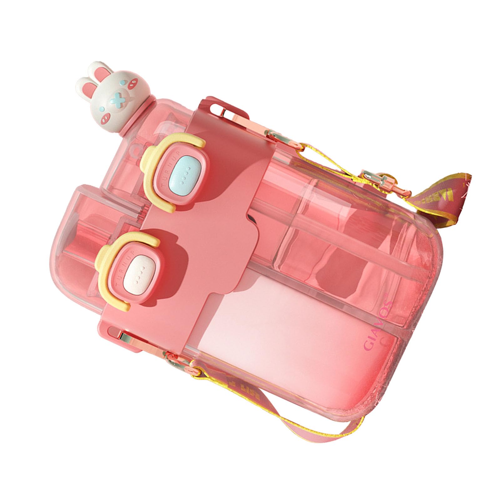 Omabeta Toys & Games bouteille d’eau double compartiment avec paille, modèle 6
