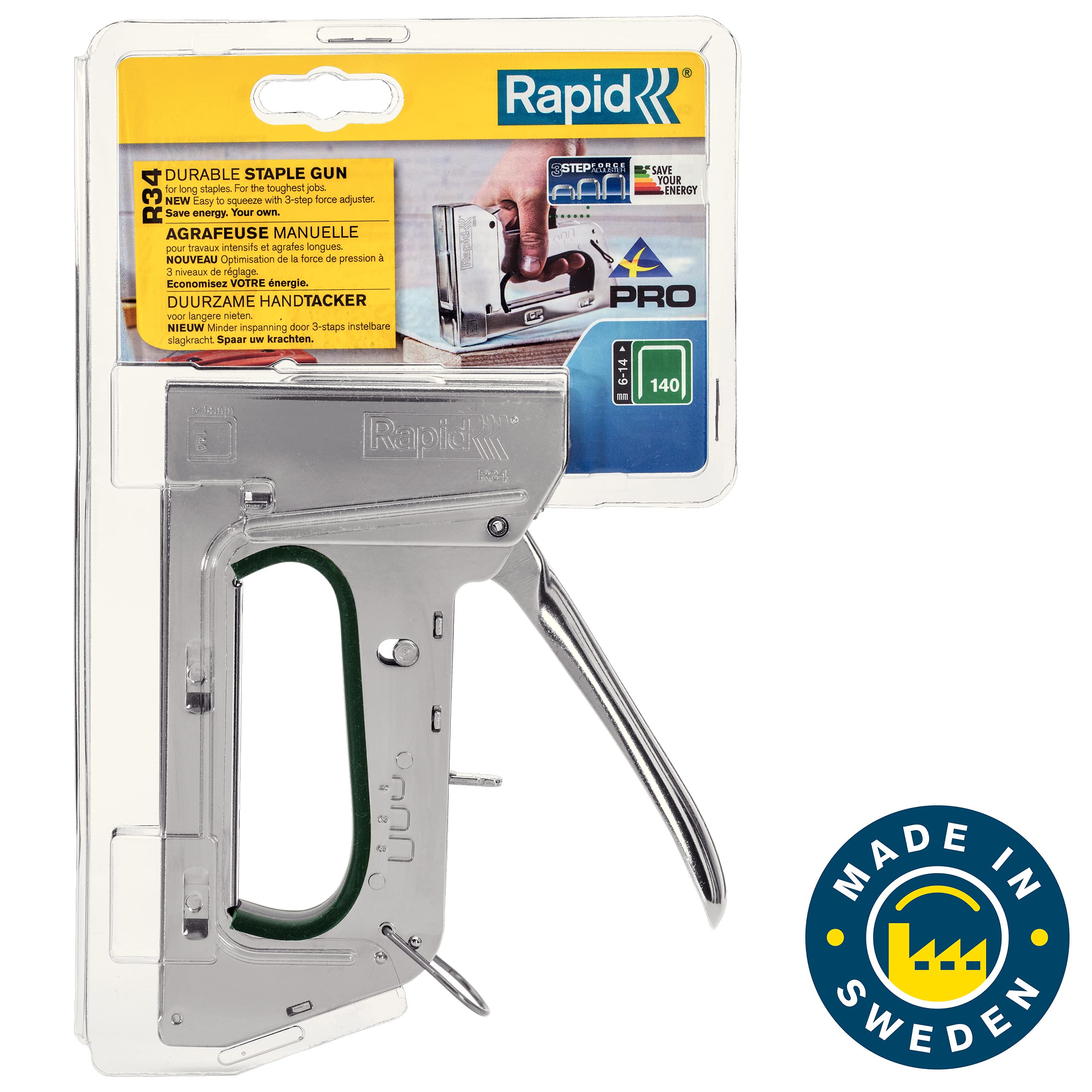 Rapid’os 16 Agrafage PRO R34E agrafeuse manuelle blister 3 puissances