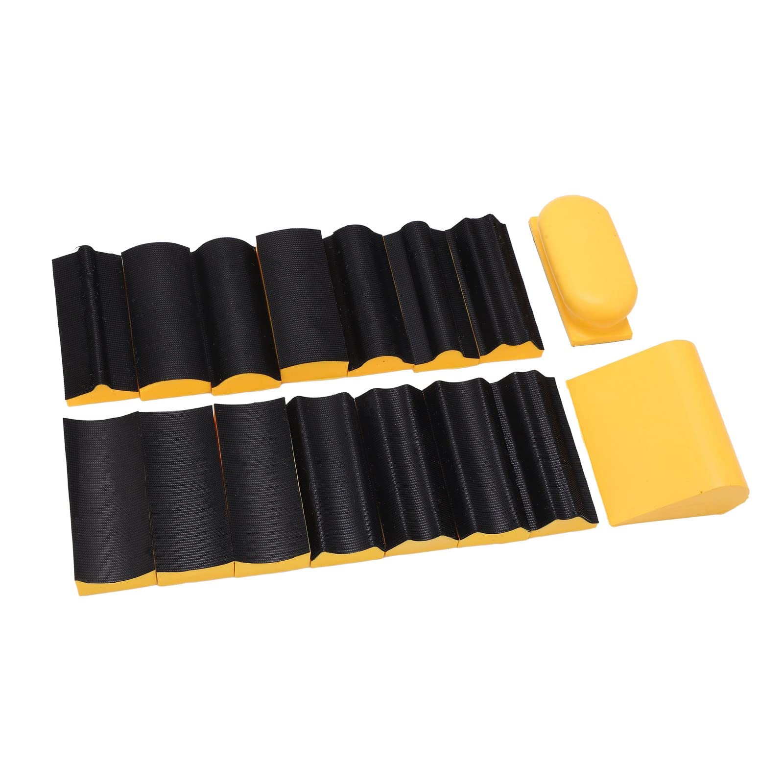 Omabeta Tools & Workshop Equipment blocs de ponçage auto-adhésifs, lot de 16, formes variées
