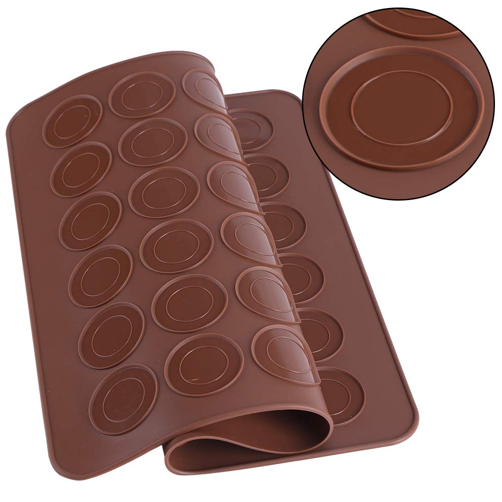 Omabeta Kitchen Utensils & Cooking Tools moule à macarons 48 cavités marron