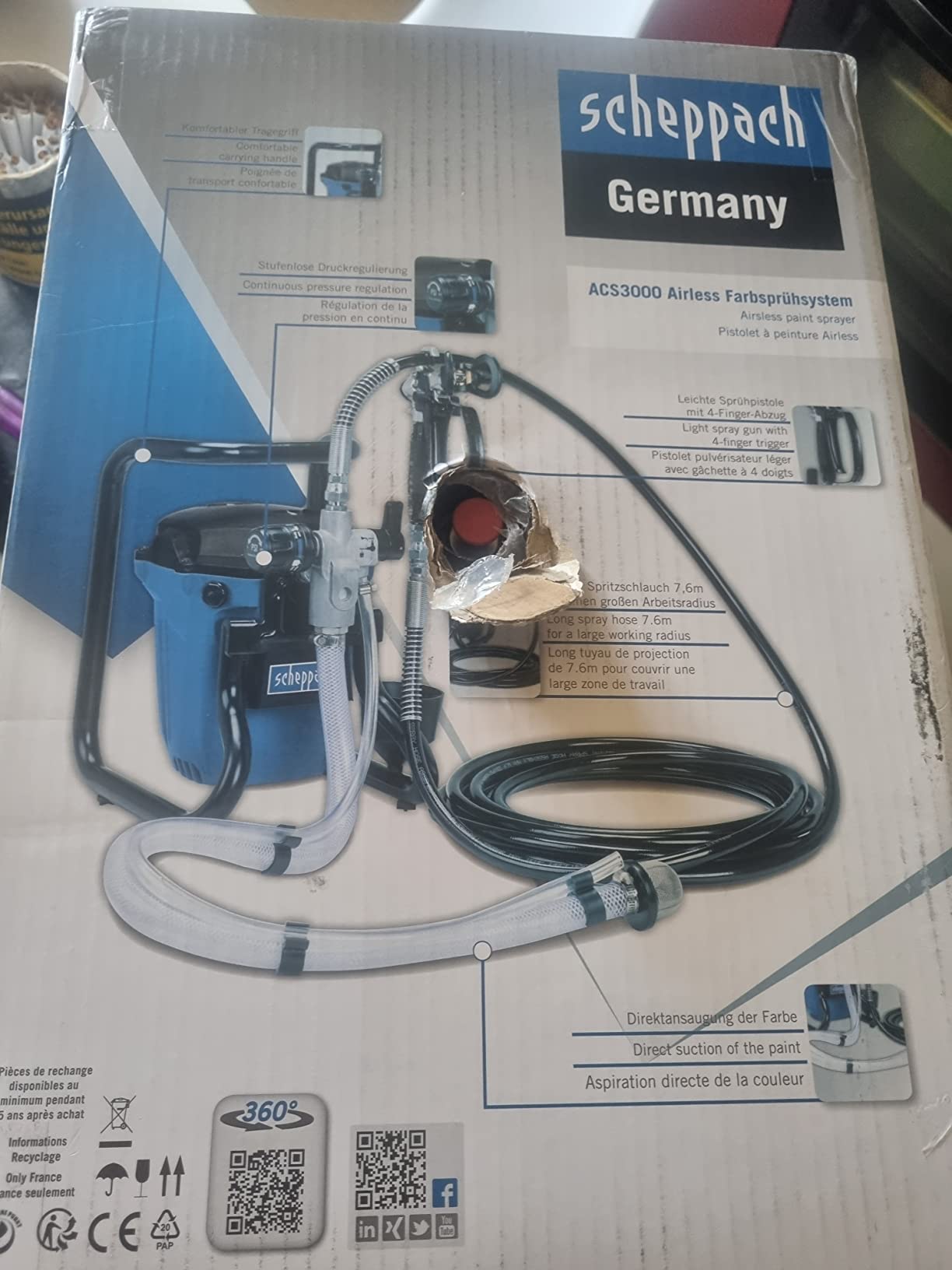 Scheppach ST Series ACS3000 station de peinture Airless 750 W