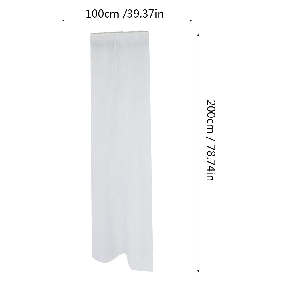 Omabeta Home Décor & Bathroom Décor rideau blanc à passe-tringle transparent pour balcon