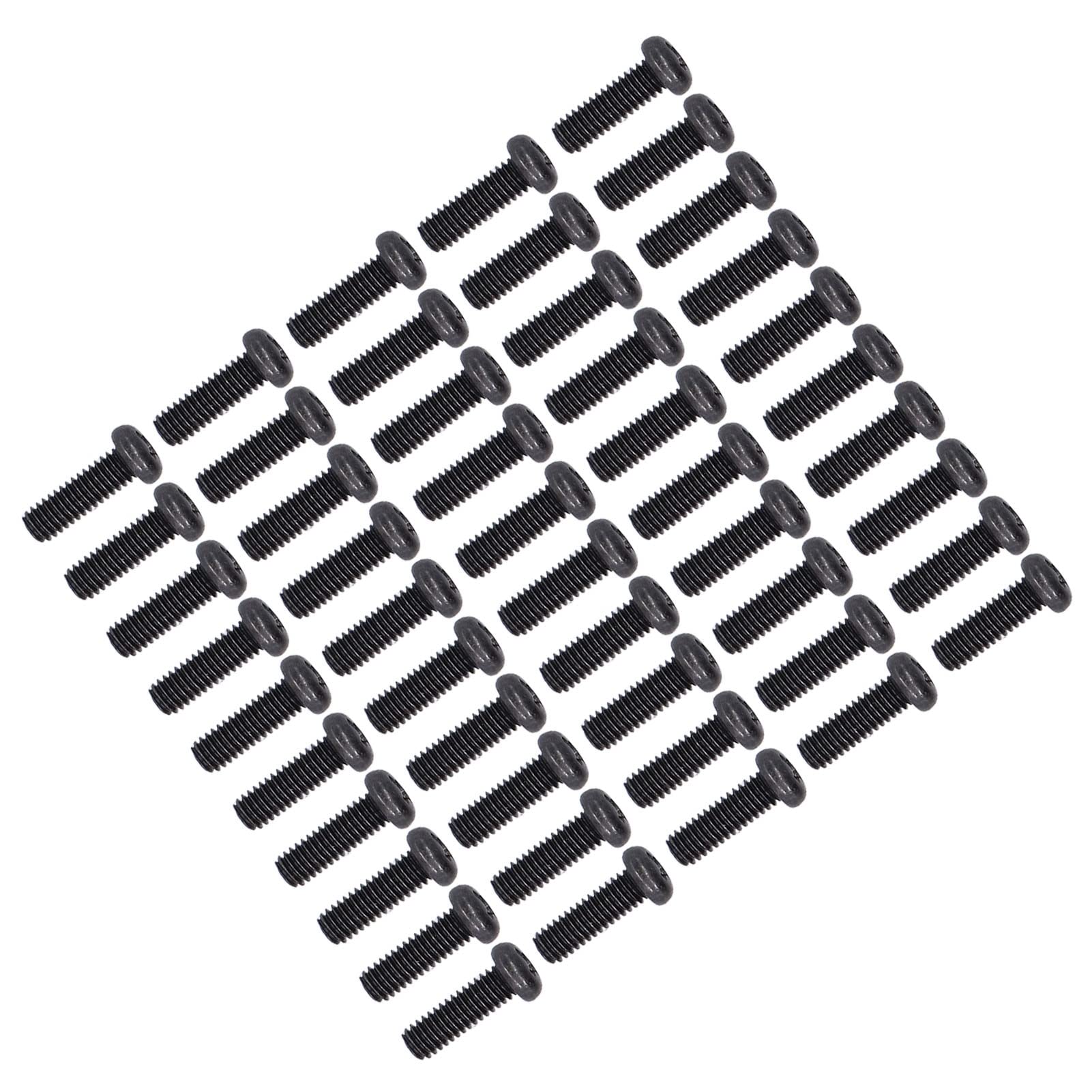 Omabeta Fasteners, Screws & Springs vis DIN 7985 M4 x 12 mm, lot de 50, zinguées noires
