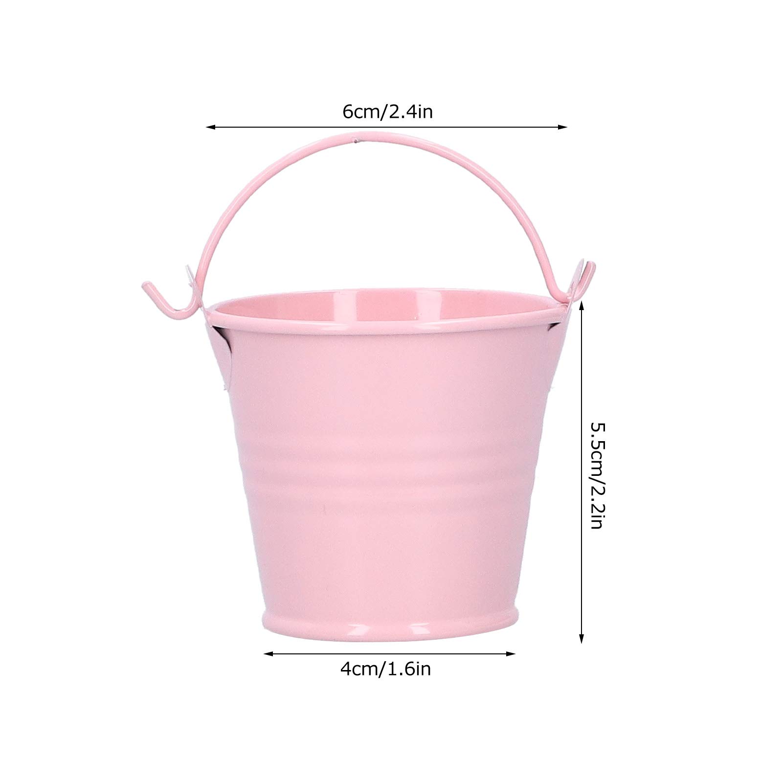 Omabeta Garden Machinery & Agricultural Equipment Pots de fleurs en métal avec poignée, lot de 10, mini seaux