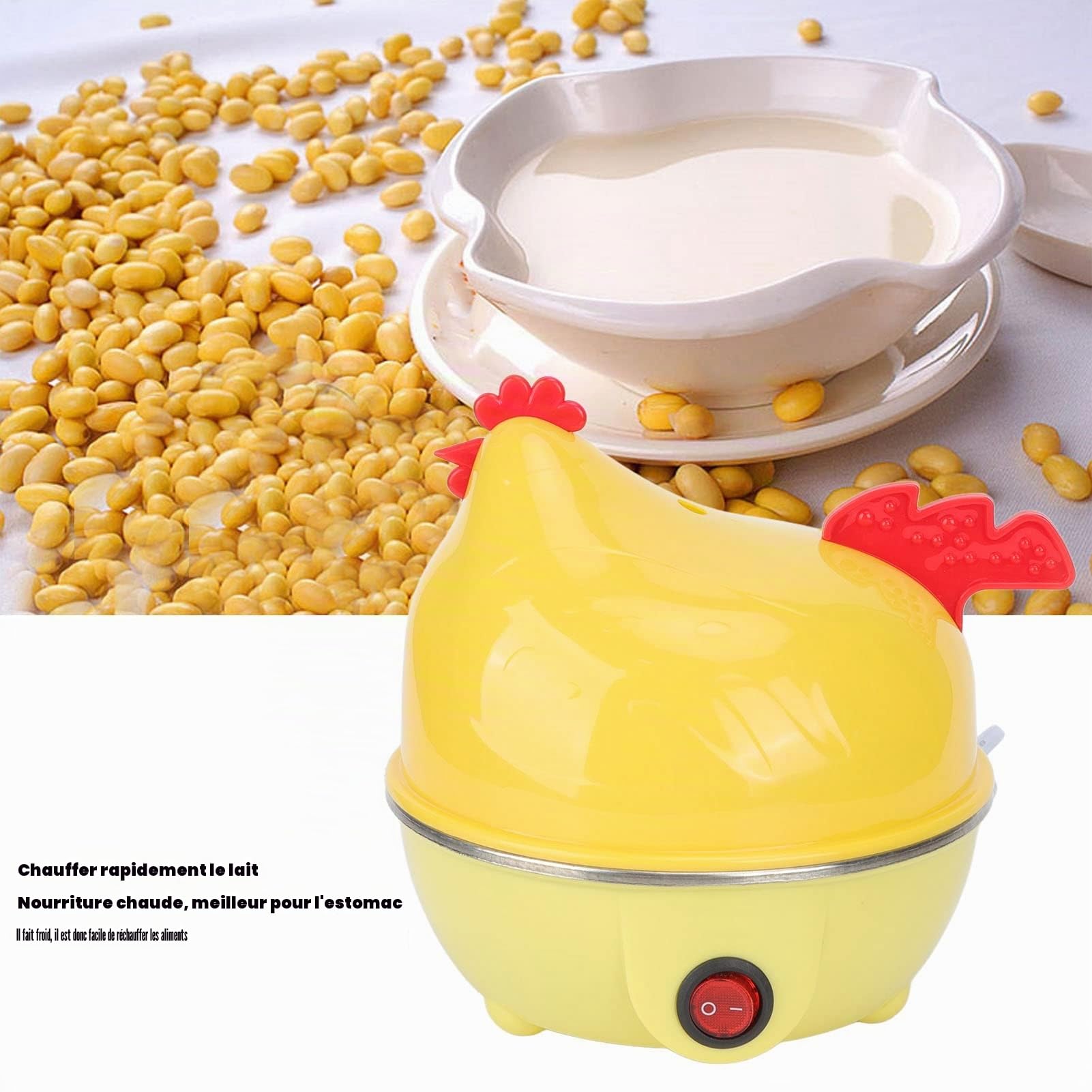 Omabeta Kitchen Appliances cuiseur à œufs électrique 7 œufs poule avec verre doseur