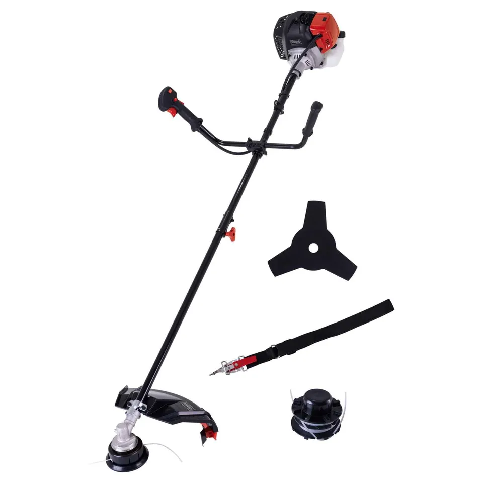 Scheppach TKG Series BCH3300PB débroussailleuse 2-en-1, lame 3 dents et 2 bobines, 32,6 cm³