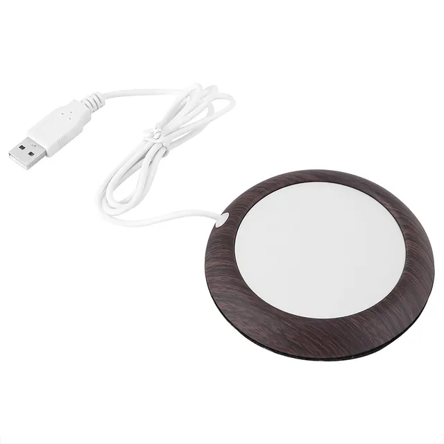 Omabeta Kitchen Appliances chauffe-tasses USB grain de bois foncé 80 °C