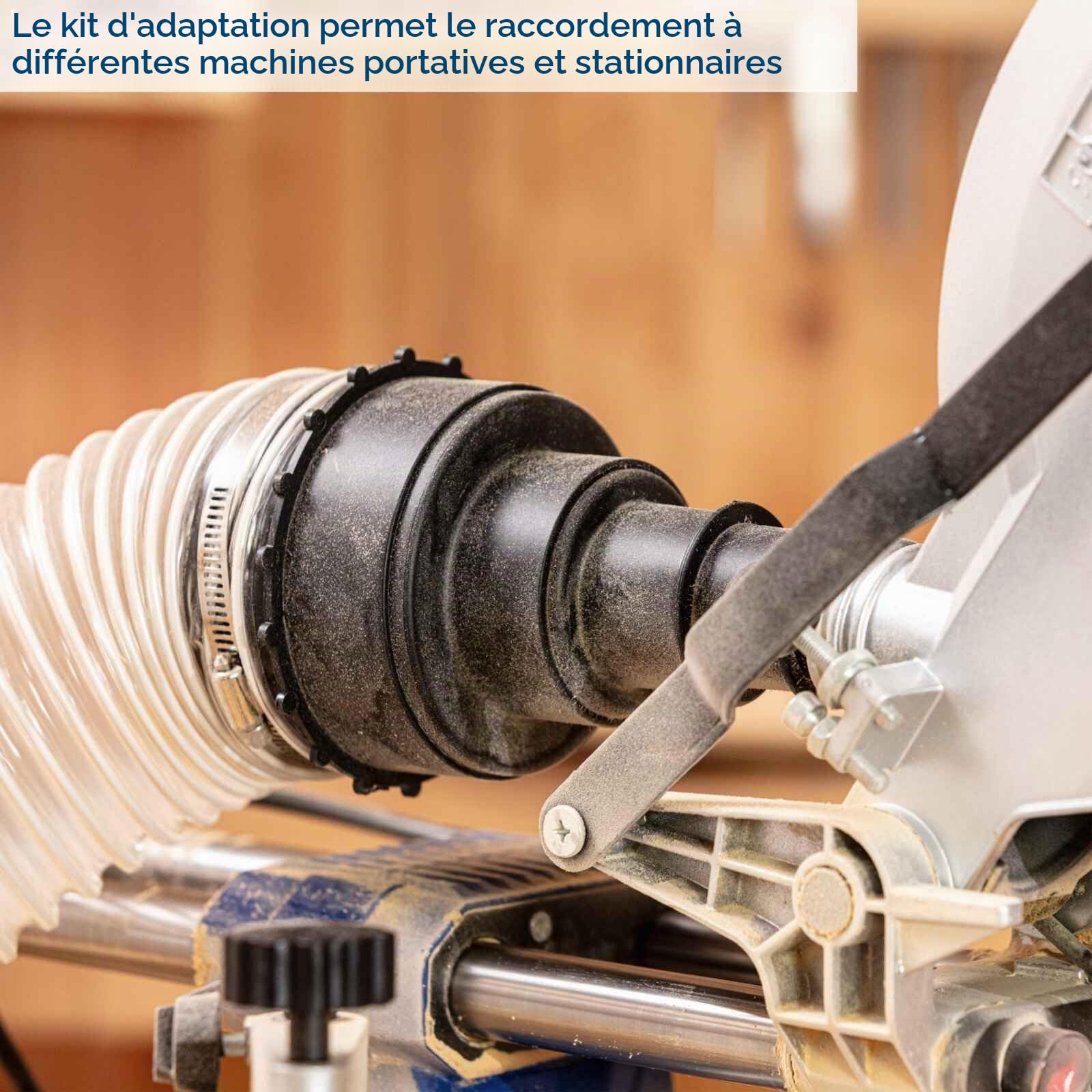 Scheppach ST Series HD12 aspirateur à copeaux 75 L avec adaptateurs