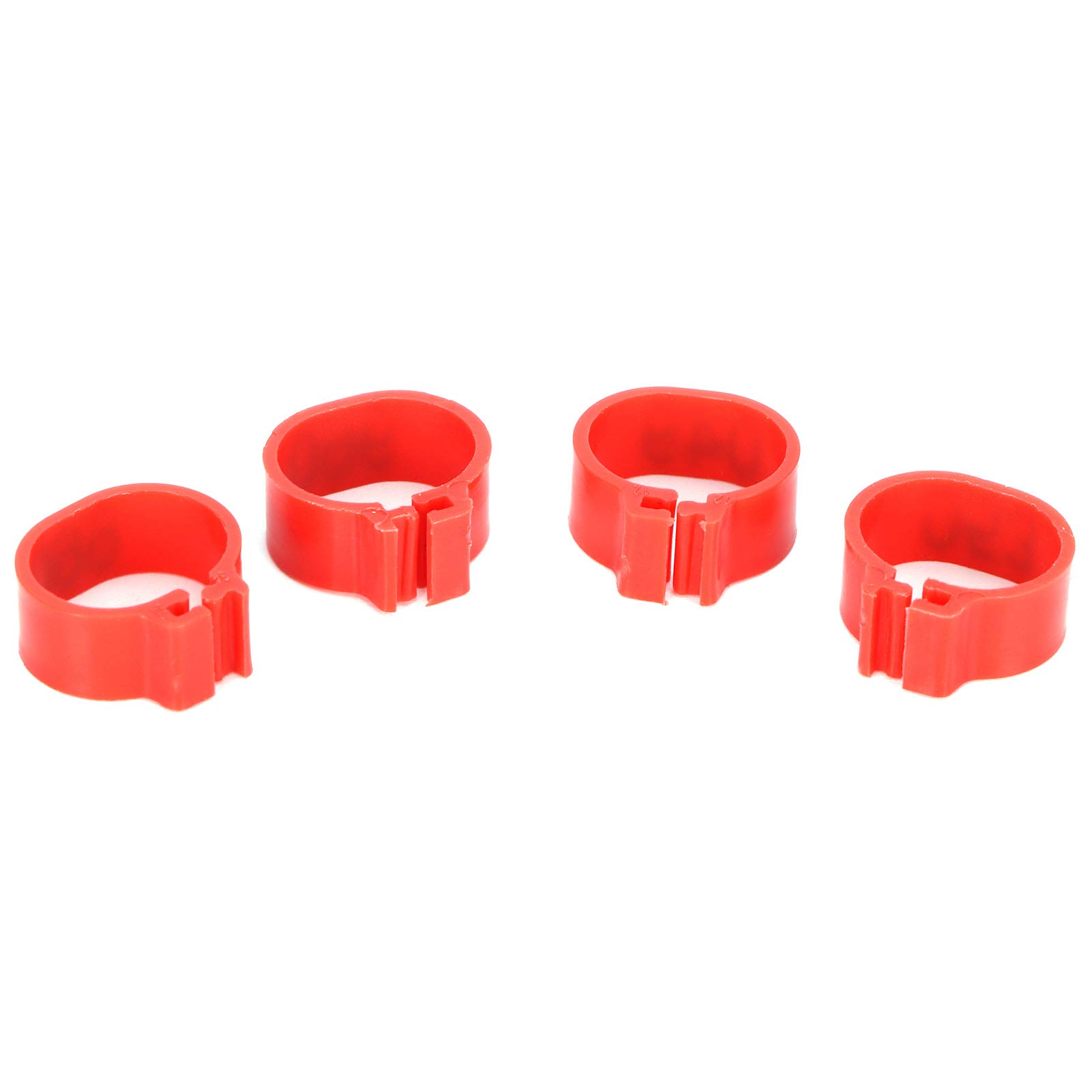Omabeta Pet Supplies Bague d’identification pour pigeons 001–100, rouge 12 mm, 100 pièces