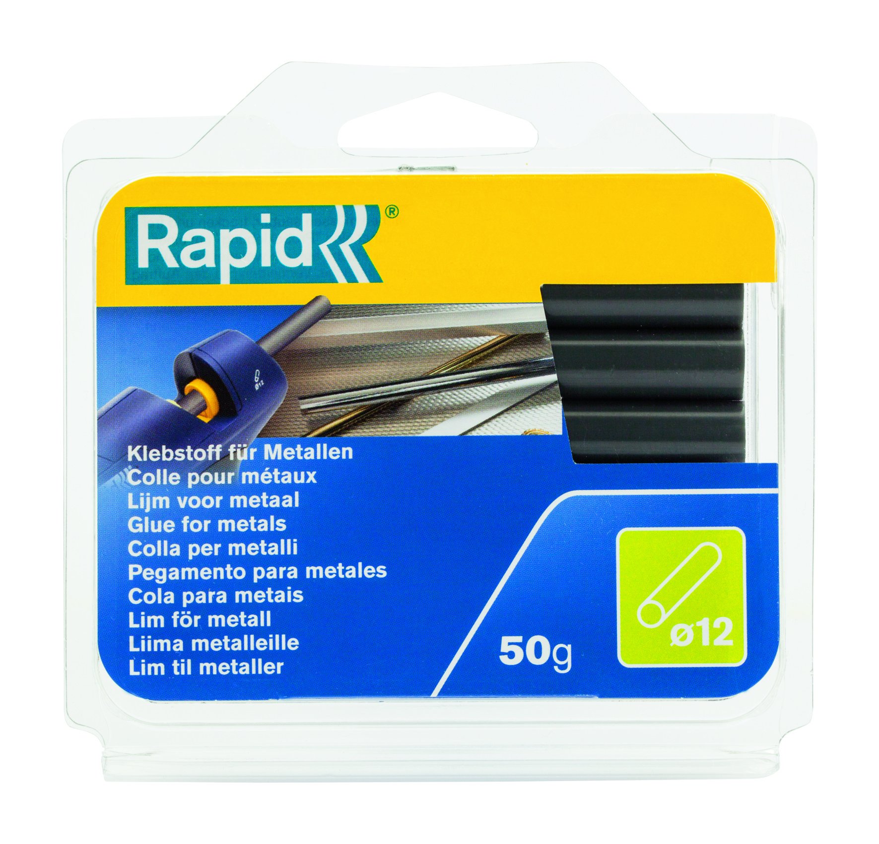 Rapid’os 16 Collage 40107353 bâtons de colle jaune 50 g tissu