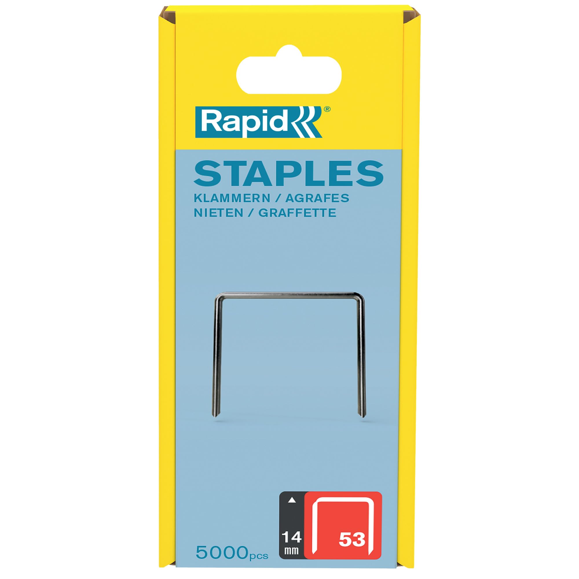 Rapid’os 16 Agrafage n° 53 agrafes fil fin 14 mm, 5 000 galvanisées