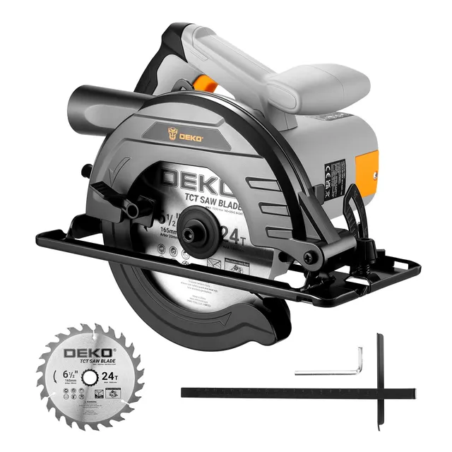DEKOPRO POWER TOOLS scie circulaire 1200 W avec rail de guidage