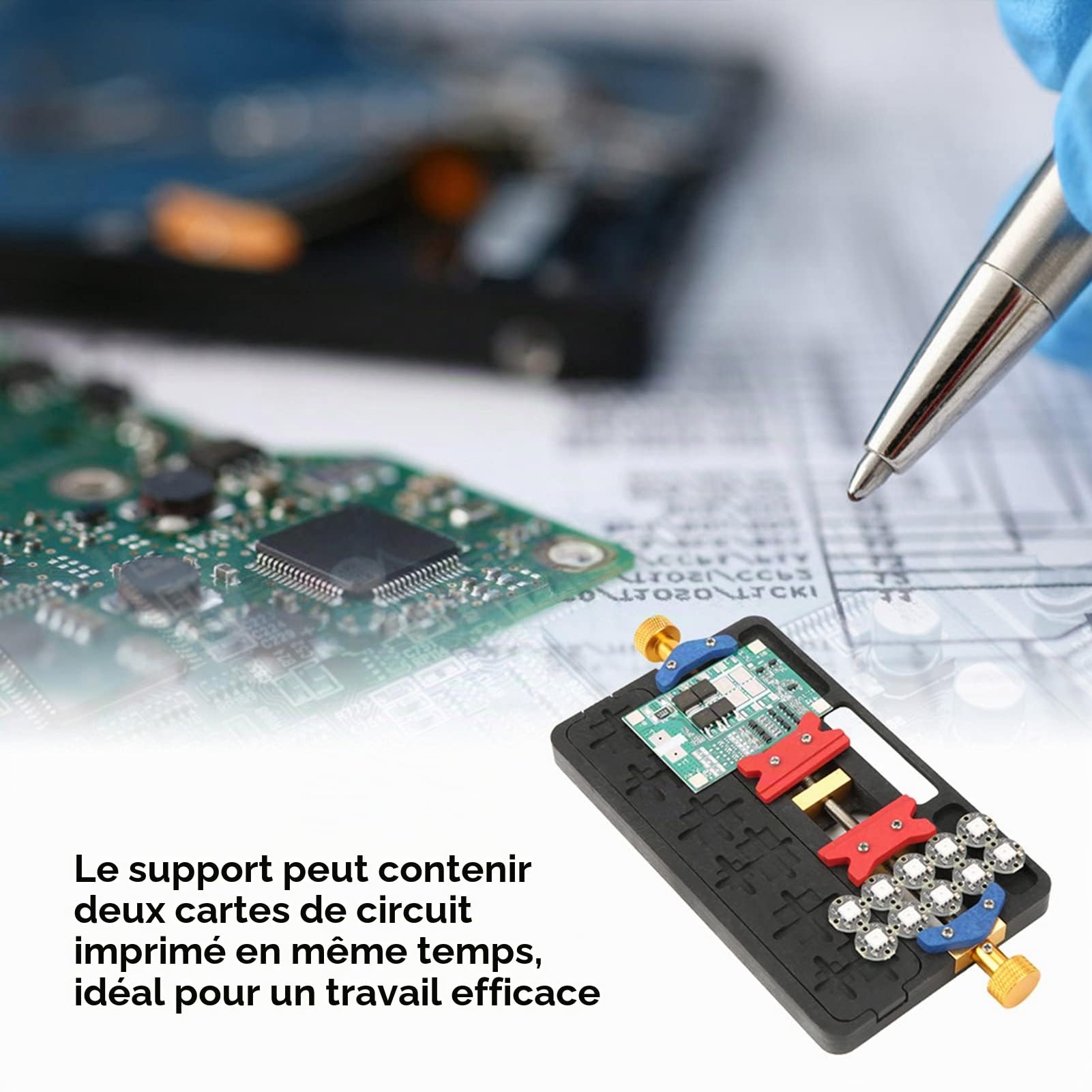 Omabeta Tools & Workshop Equipment fixation BGA pour PCB, bleu