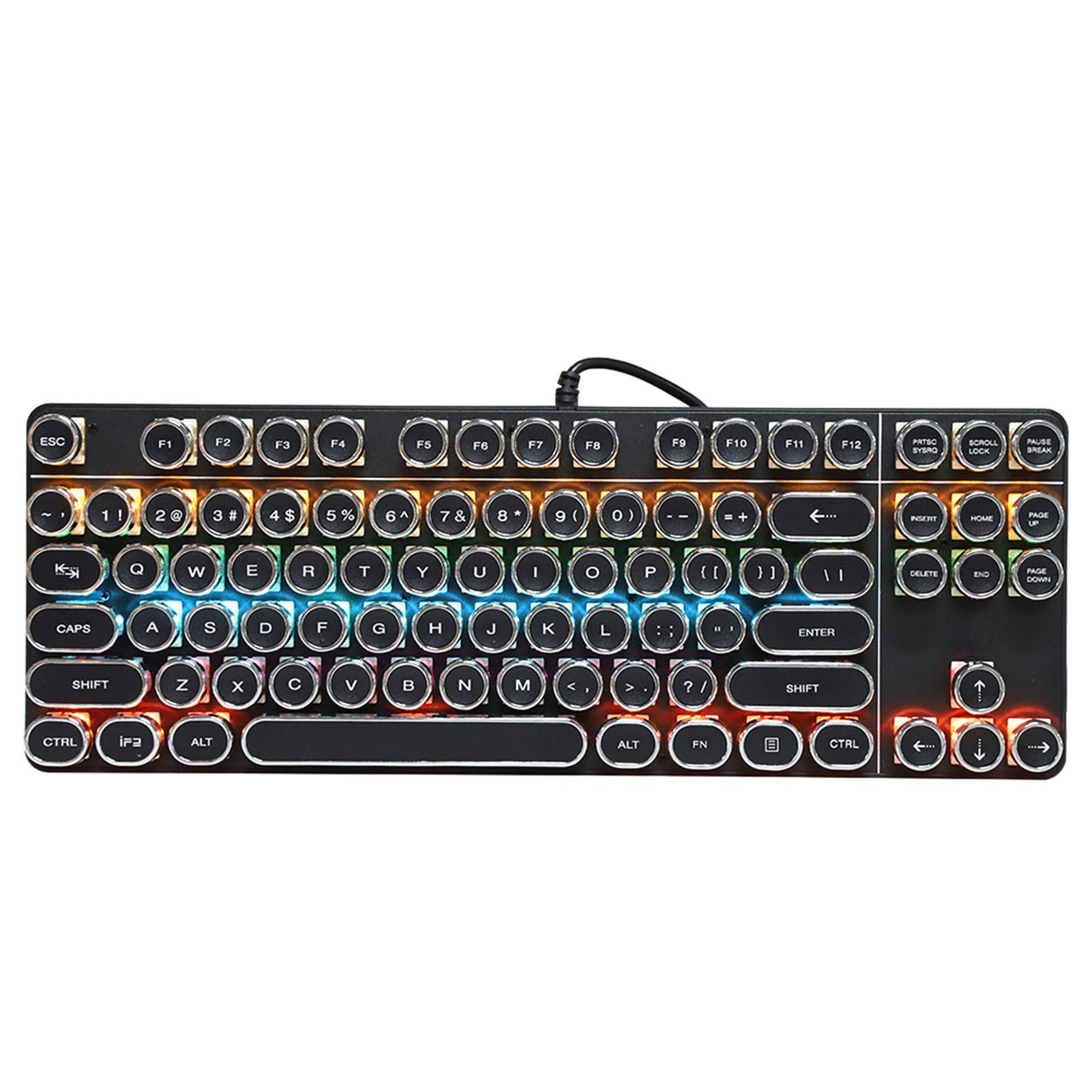 Omabeta Electrical Components & Wiring Clavier mécanique rétro noir