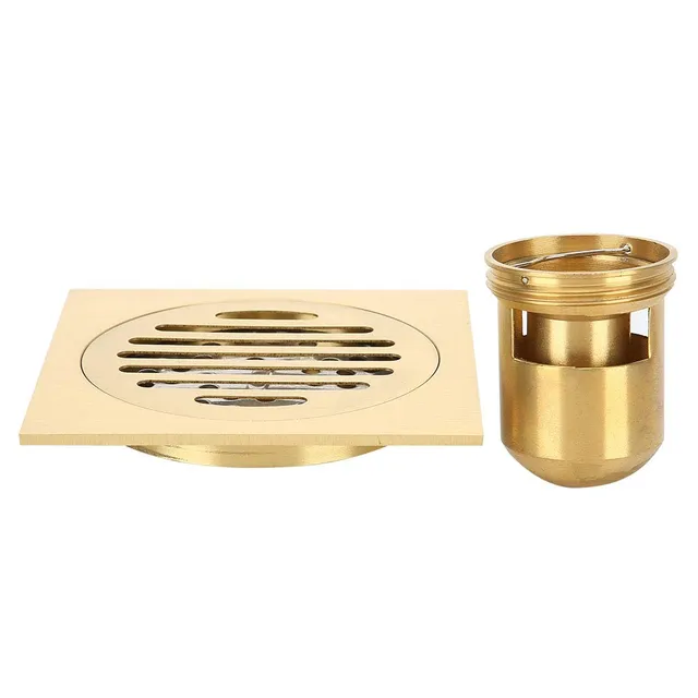 Omabeta Home Décor & Bathroom Décor siphon de sol en laiton anti-odeur avec filtre inox
