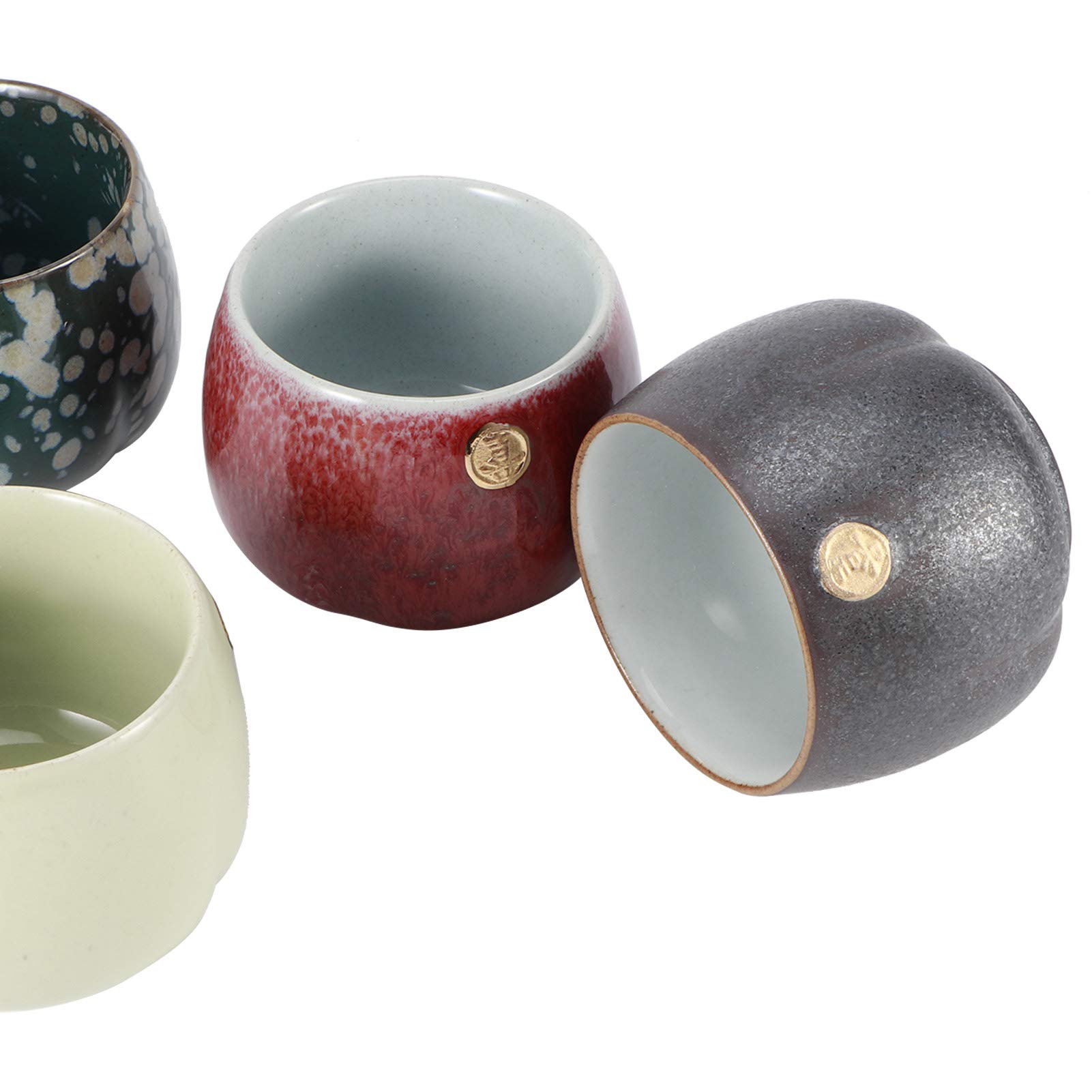 Omabeta Kitchen Utensils & Cooking Tools Joyful Luck tasses à thé 4 pièces en céramique