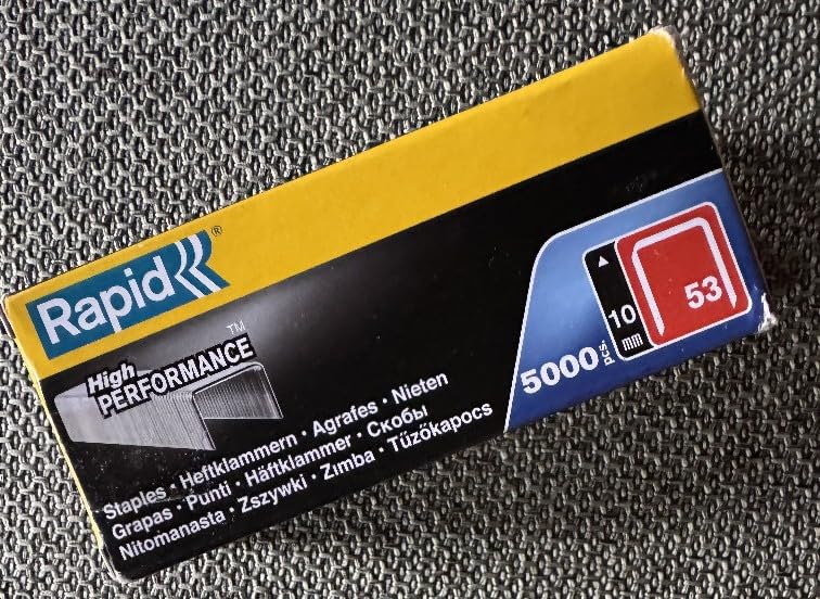 Rapid’os 16 Agrafage n° 53 agrafes fil fin 10 mm boîte de 5000 galvanisées