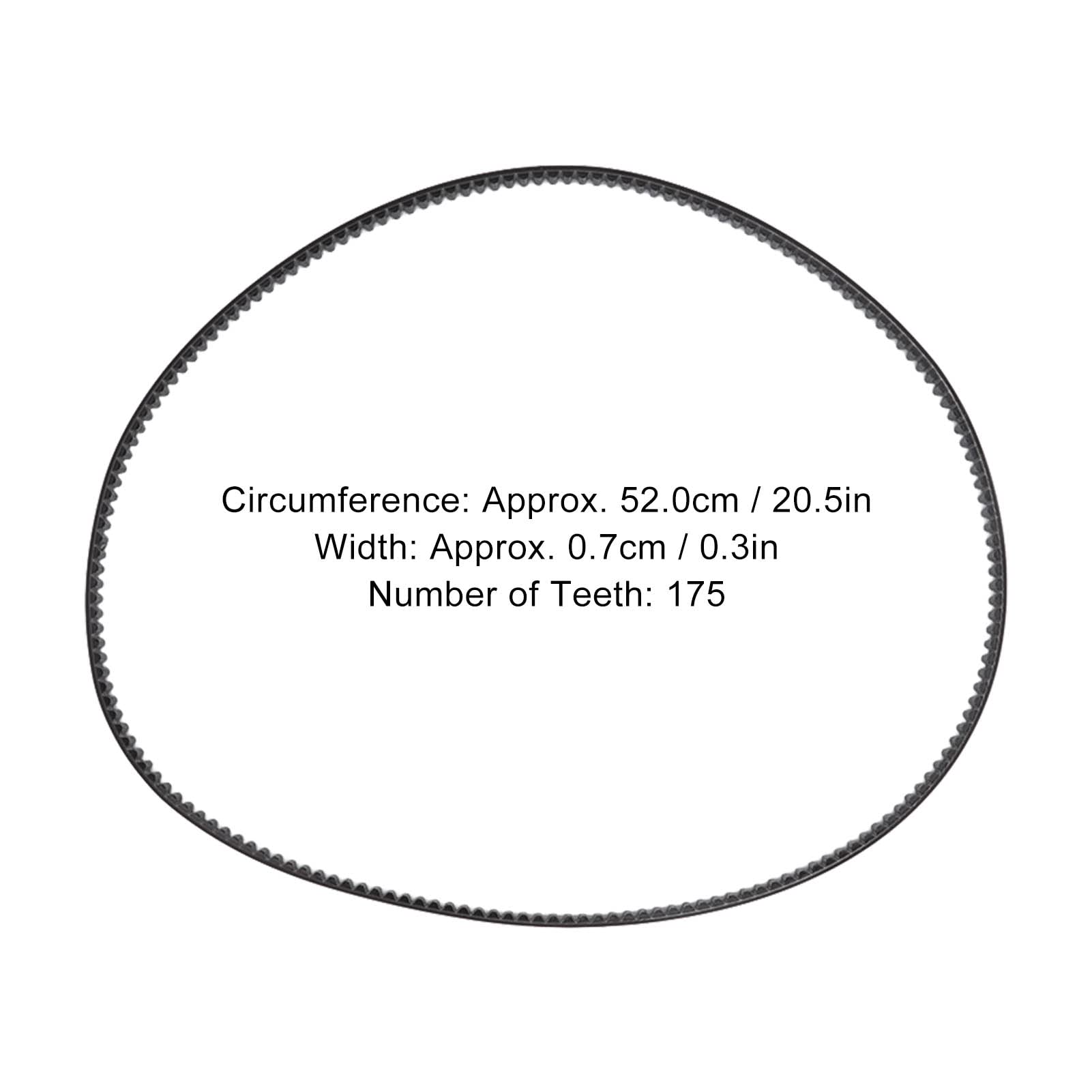 Omabeta Kitchen Appliances courroie machine à pain 175 dents 520 mm × 7 mm en caoutchouc