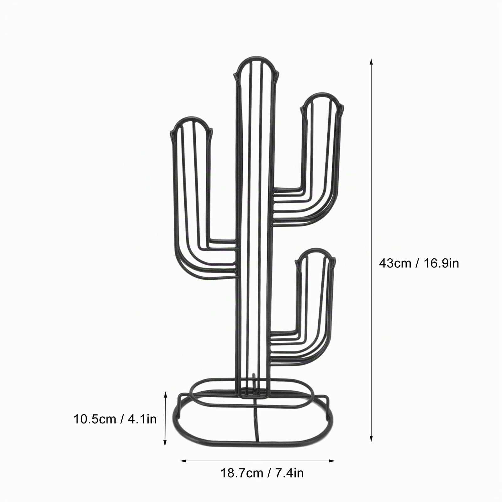 Omabeta Kitchen Appliances porte-capsules de café cactus 40 capsules en fer