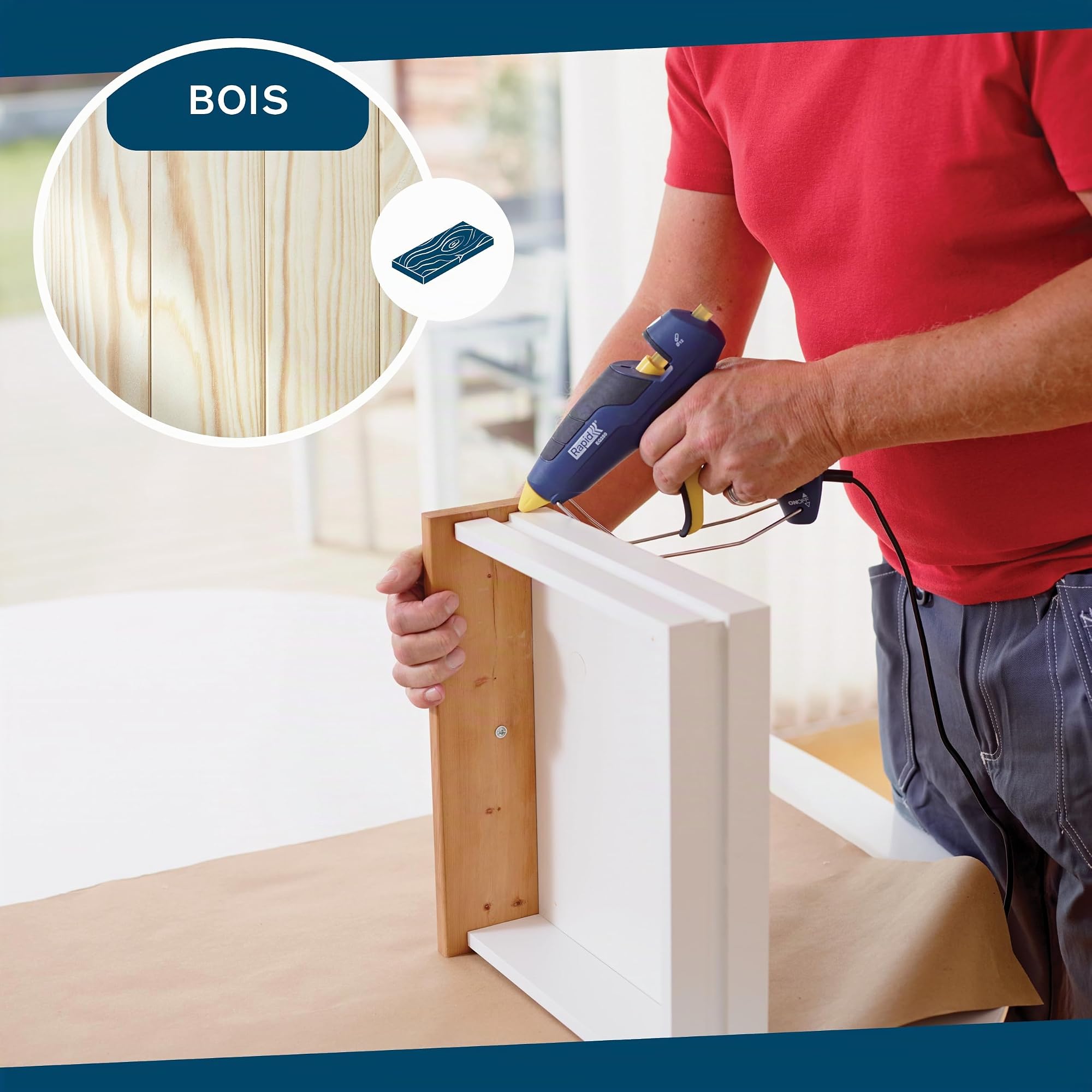 Rapid’os 16 Collage bâtons de colle 40107360 12 mm, 14 pièces, bois