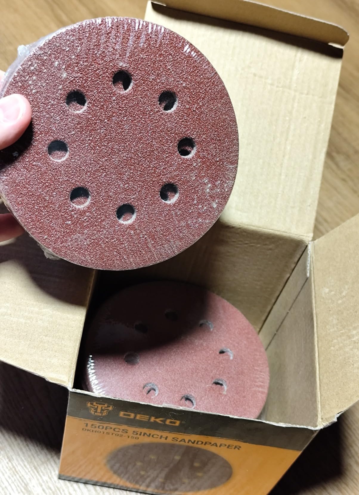 DEKOPRO POWER TOOLS disques abrasifs 125 mm, 150 pièces, 10 grains