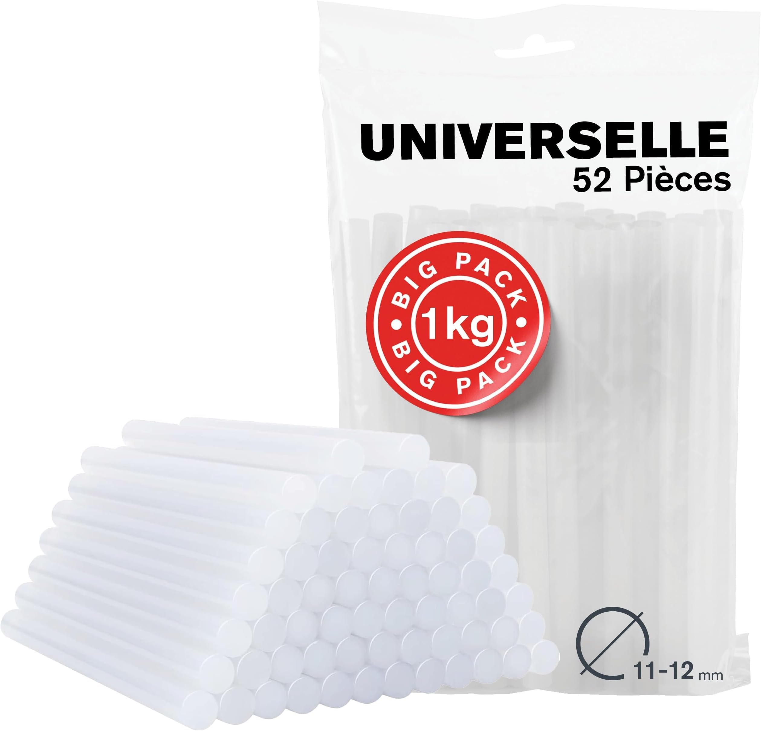 Rapid Collage GEN-T bâtons de colle 12 mm, 1 kg, transparents