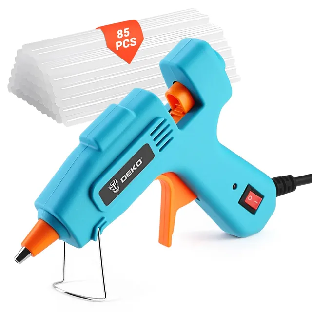 DEKOPRO POWER TOOLS pistolet à colle chaude 50 W turquoise 85 bâtons