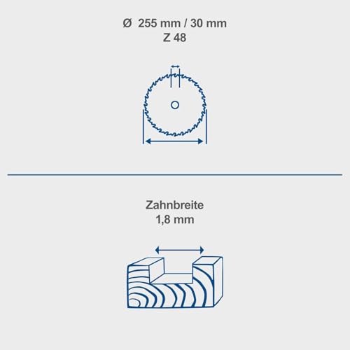 Scheppach MITAS Series 7901200706 lame de scie 255 mm 48 dents