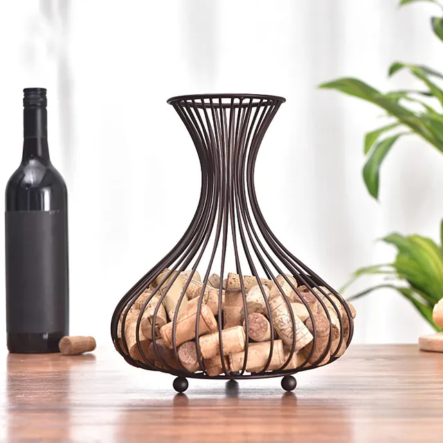 Omabeta Kitchen Utensils & Cooking Tools Collecteur de bouchons de vin en fer, forme bouteille