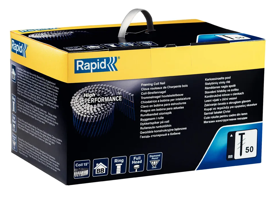 Rapid’os 16 Clouage n°50/50 mm clous rouleaux 3600 pièces annelés