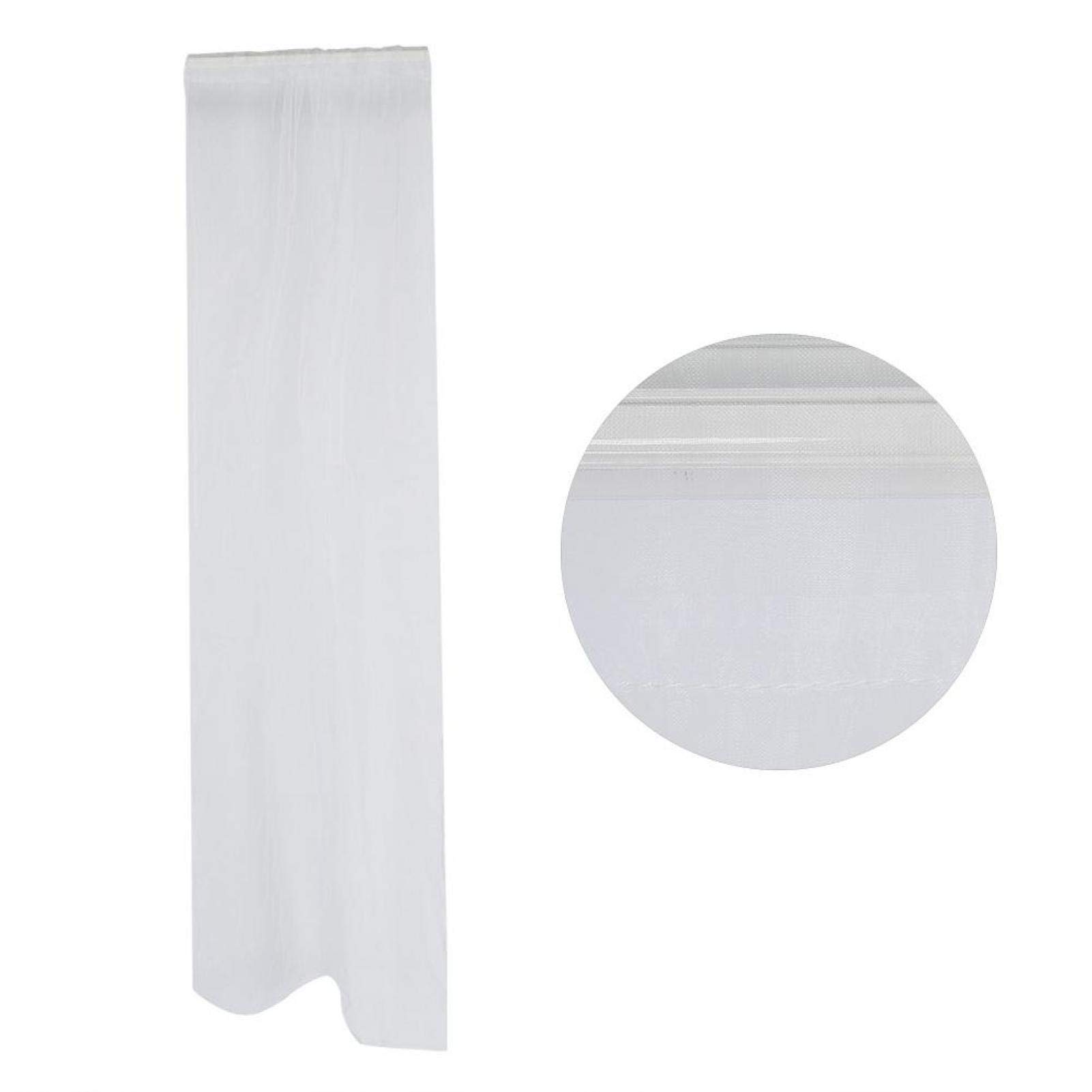 Omabeta Home Décor & Bathroom Décor rideau blanc à passe-tringle transparent pour balcon