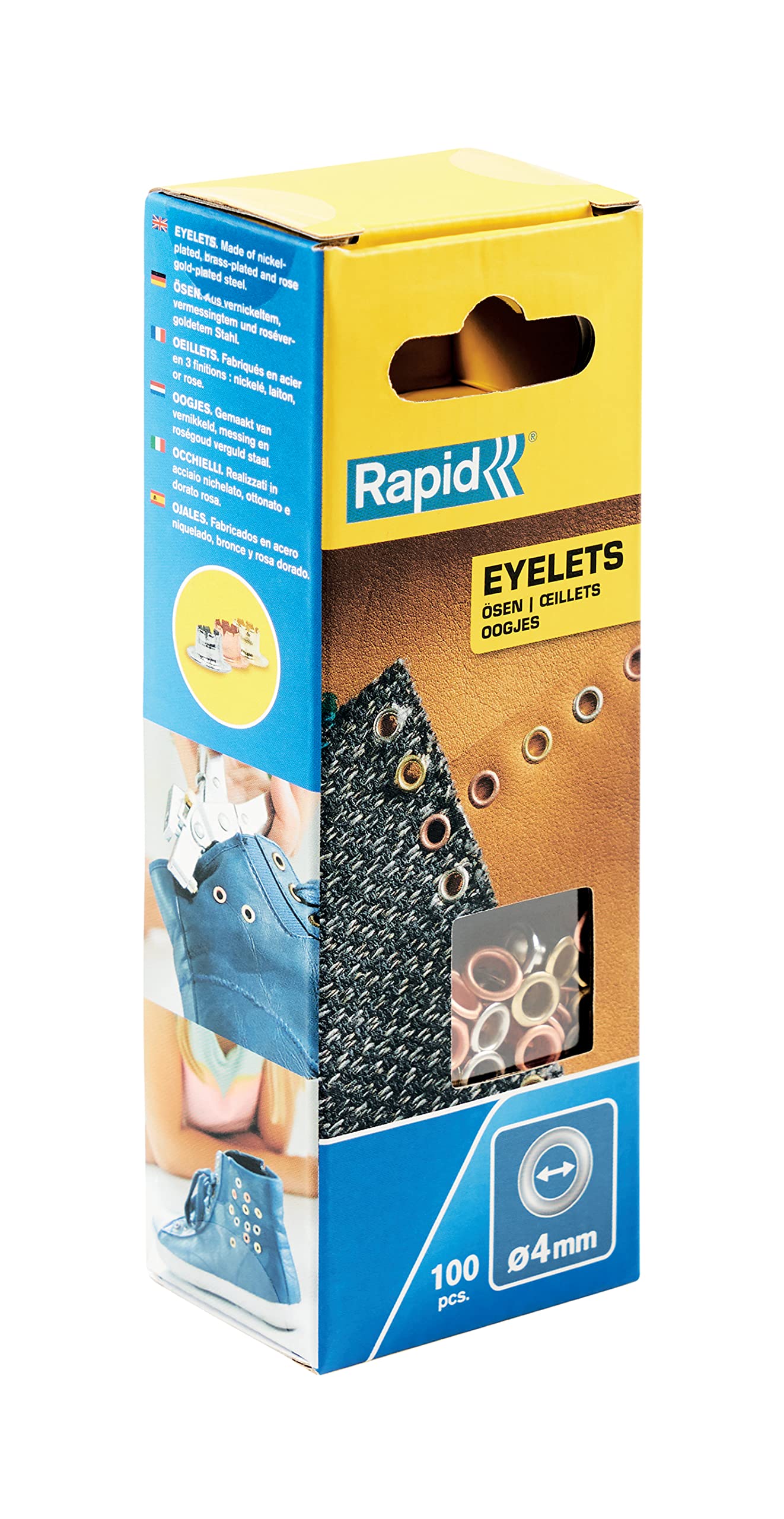 Rapid’os 16 Rivetage œillets 5000409 4 mm, 100 pièces, aluminium